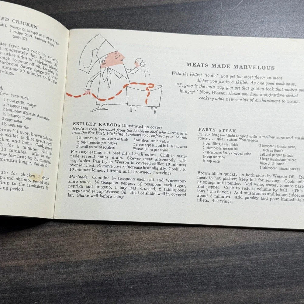 Wesson Oil Skillet Cookbook Vintage 1950s‎ Recipes Glamorous Skillet Cooking